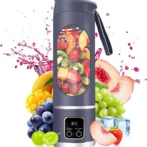 Portable Juicer, USB Rechargeable Juice Extractor Cup with LED Display, Fruit Juicer, Suitable for Outdoor Carrying Use, Ice Maker Machine